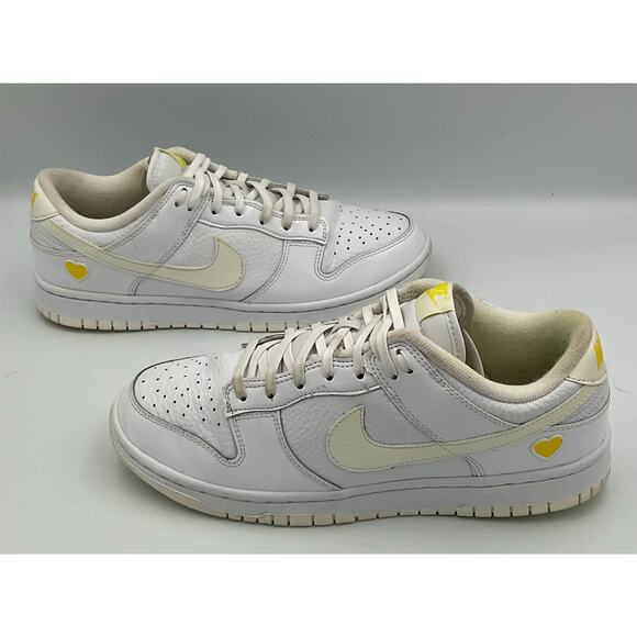 Nike Dunk Low "Valentine's Day" Yellow Heart FD0803-100 Women's Sz 9 #187 - Picture 1 of 8
